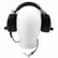 Black Widow Platinum headphones front view showing muff-to-muff connection cable
