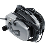 Gray Ghost Platinum headphones folded compact for storage and transport