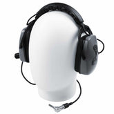 Rear view of DetectorPro Gray Ghost Platinum headphones showing adjustable padded headband