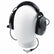 Rear view of DetectorPro Gray Ghost Platinum headphones showing adjustable padded headband