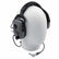Rear side view of Gray Ghost Platinum headphones with 90 degree angle stereo plug