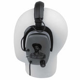 Gray Ghost Platinum headphone side view showing rotary volume knob and detector selector switch