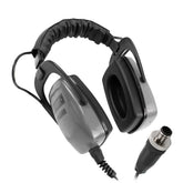 DetectorPro Gray Ghost Amphibian II waterproof headphones with black headband and gray ear cups