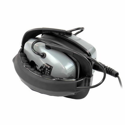 Gray Ghost Amphibian II headphones folded flat showing compact storage design