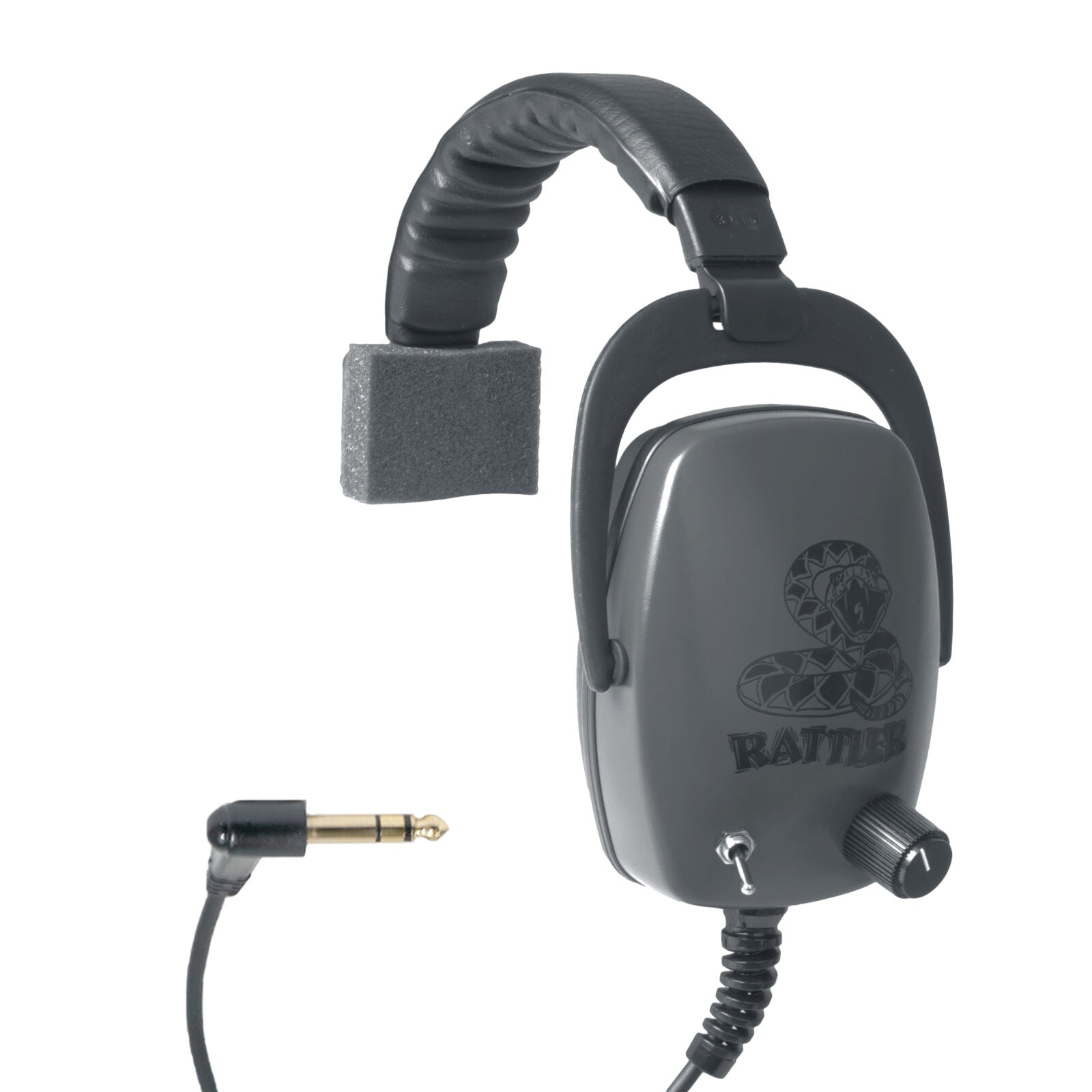 DetectorPro Rattler Platinum Series One-Sided Headphones with 1/4" Angle Plug