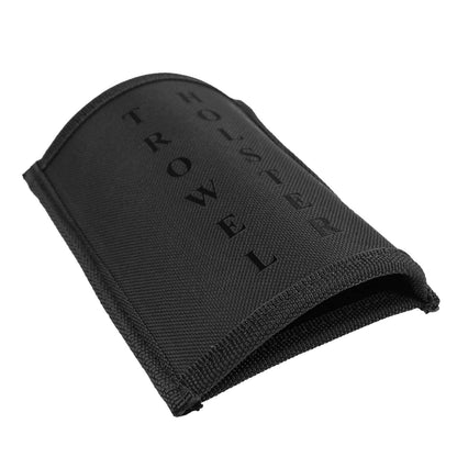 DetectorPro Gray Ghost canvas trowel holder with belt loop and embossed branding, isolated on white background