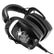DetectorPro Black Widow Platinum headphones with spider logo, volume knob, and toggle switch
