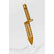 Eagle gold finish Motley Grass Knife showing heat-treated steel blade and laser-cut handle design