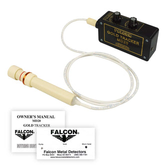 Falcon Gold Tracker MD20 Metal Detector 300kHz with 5' waterproof probe
