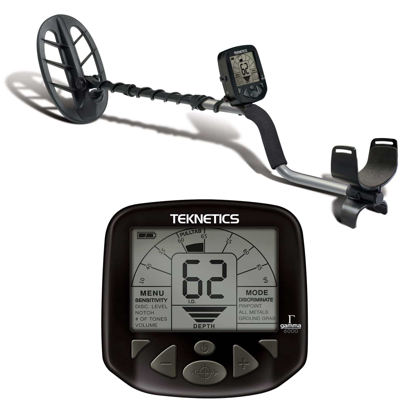 Teknetics Gamma 6000 Metal Detector w/ 11" DD Double-D Coil and 5 Year Warranty (Open Box)