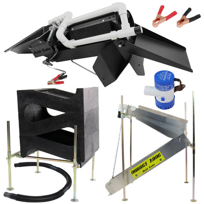 Gold Cube 3 Stack Deluxe kit with trommel and Nugget Zone highbanker bundle