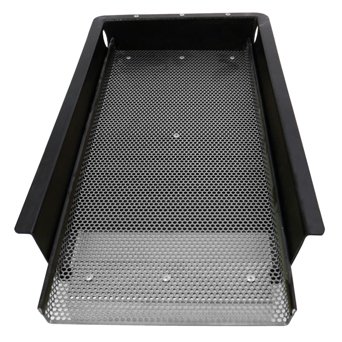 Gold Banker top view showing 3/16 inch stainless punch plate and nugget trap area
