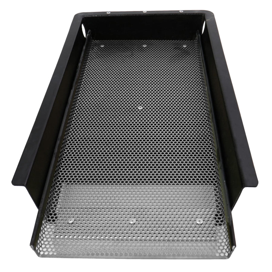 Gold Banker top view showing 3/16 inch stainless punch plate and nugget trap area
