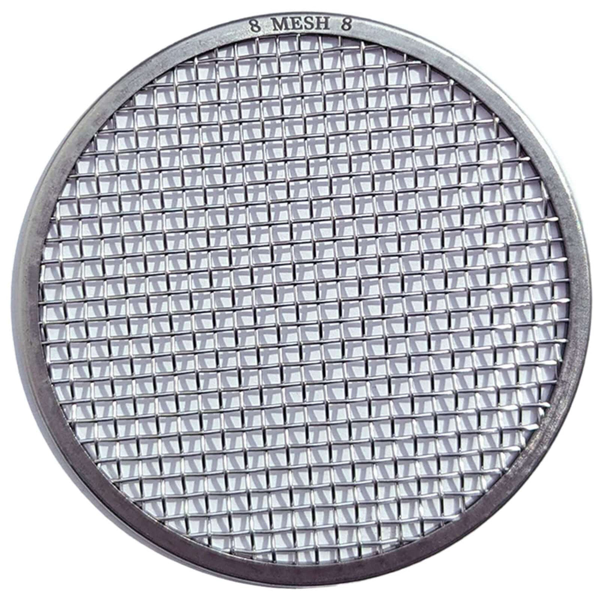 #8 Mesh stainless steel mesh classifier on white background
