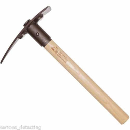 Apex Pick Badger 18 inch pick full length, hickory handle with brown steel head and pointed tip