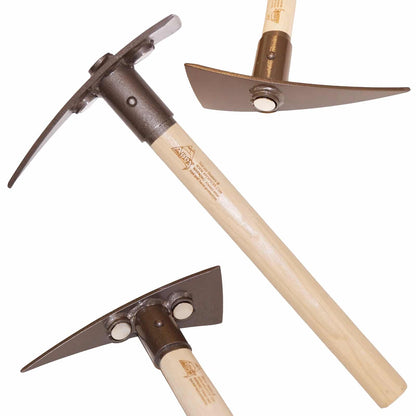 Apex Pick Badger 18-inch prospecting pick with hickory handle and three super magnets for gold prospecting and crevice digging