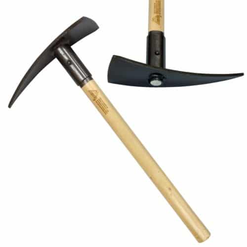Apex Pick Extreme 24-inch gold prospecting pick with hickory handle and solid steel head