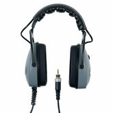 DetectorPro Gray Ghost Deep Woods Platinum headphones with 1/8 inch waterproof connector