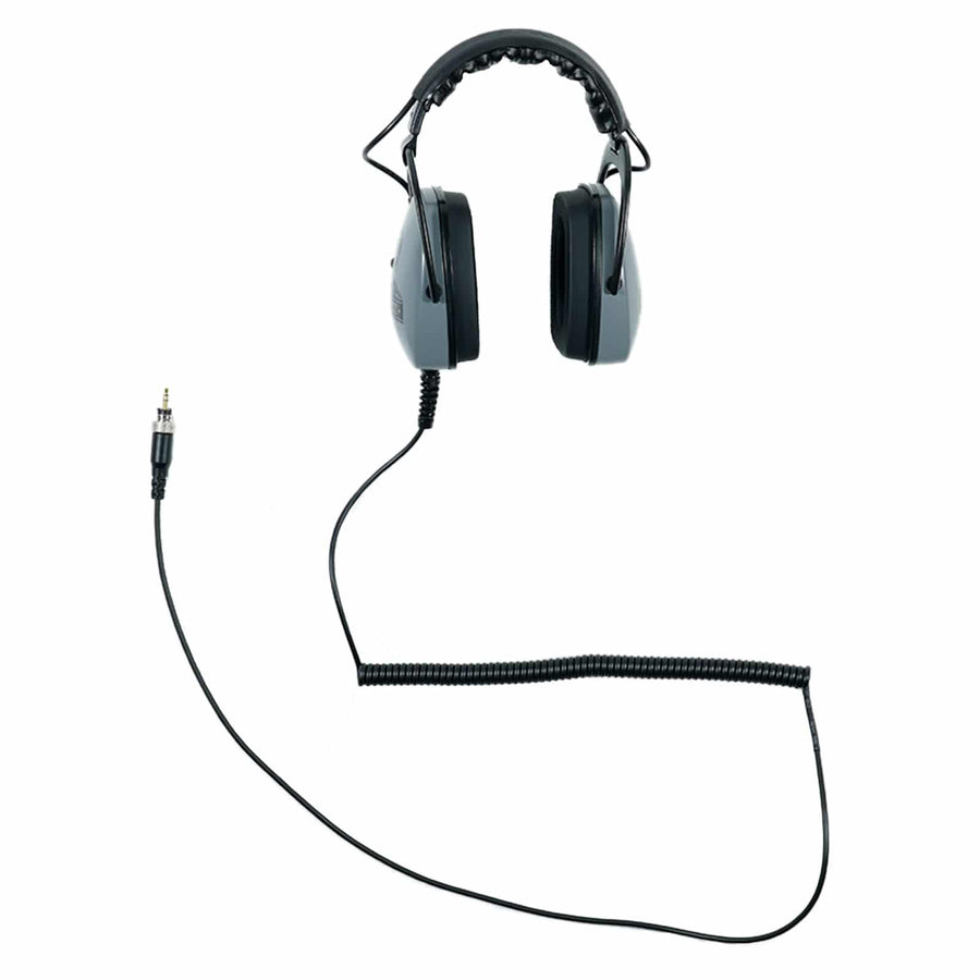 Gray Ghost Deep Woods headphones showing foldable over-ear design and padded headband