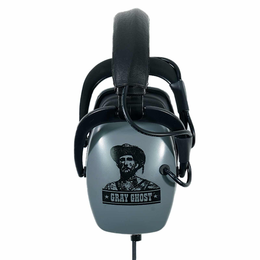 DetectorPro headphones ear cup interior showing protected control switches and speaker