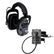 DetectorPro Gray Ghost wireless headphones with transmitter unit on white background