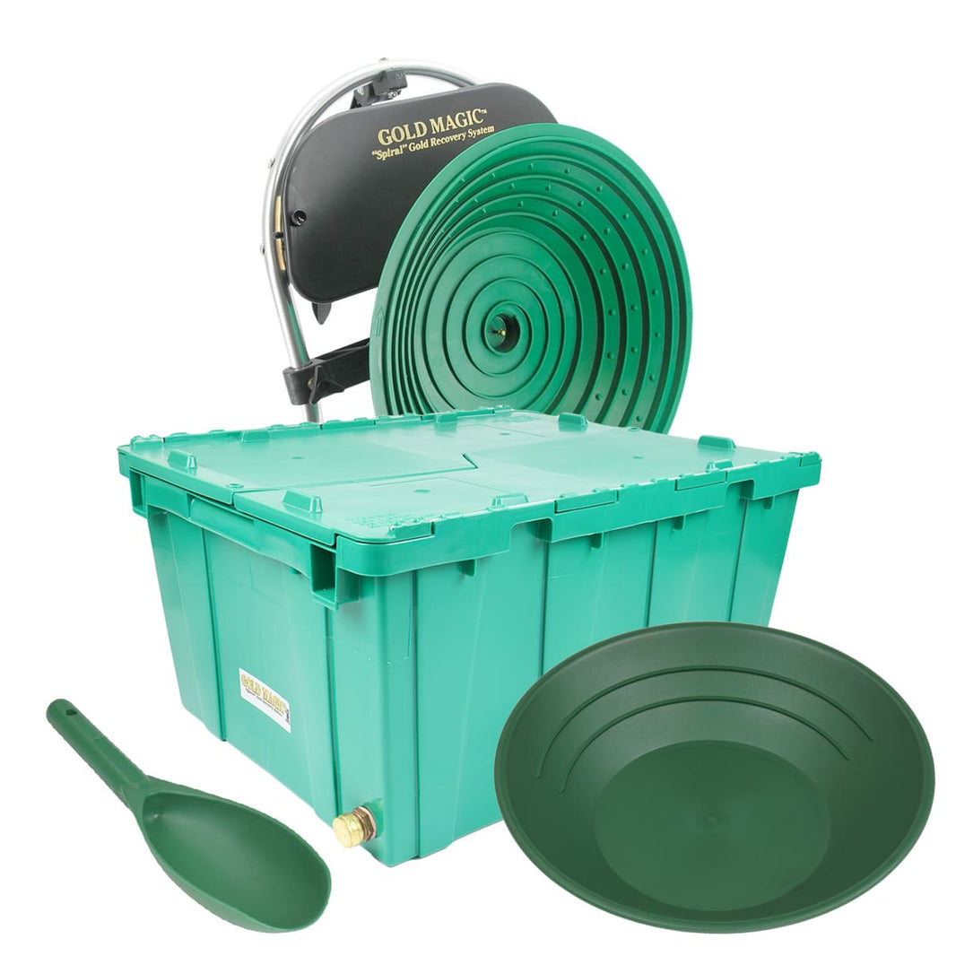 Gold Magic 12-10 Spiral Gold Panning Machine Kit with 12V Battery