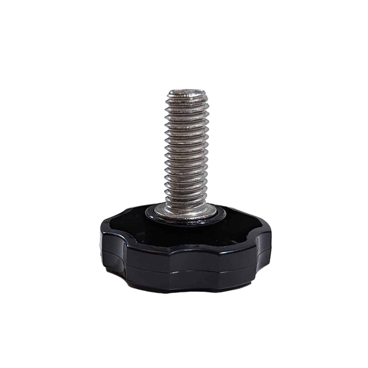 Close-up view of Gold Magic spiral machine third leg adjustment knob threading