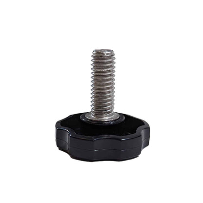 Close-up view of Gold Magic spiral machine third leg adjustment knob threading