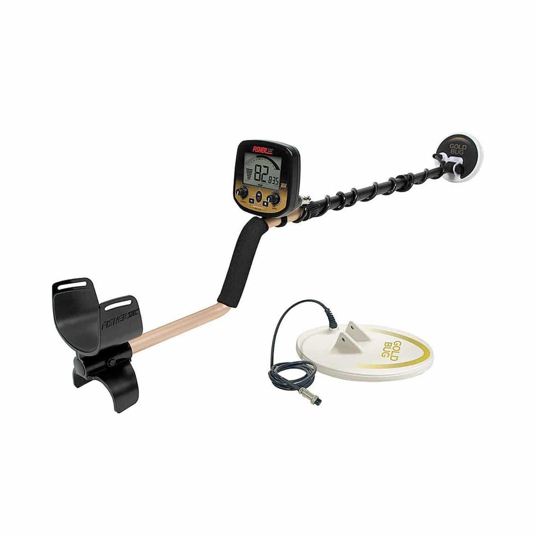 Fisher Gold Bug Pro metal detector with 5 inch and 10 inch search coils for gold prospecting