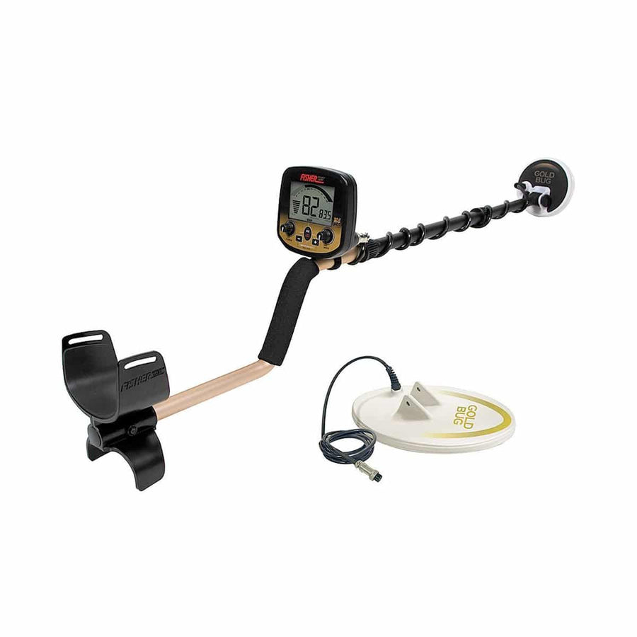 Fisher Gold Bug Pro metal detector with 5 inch and 10 inch search coils for gold prospecting