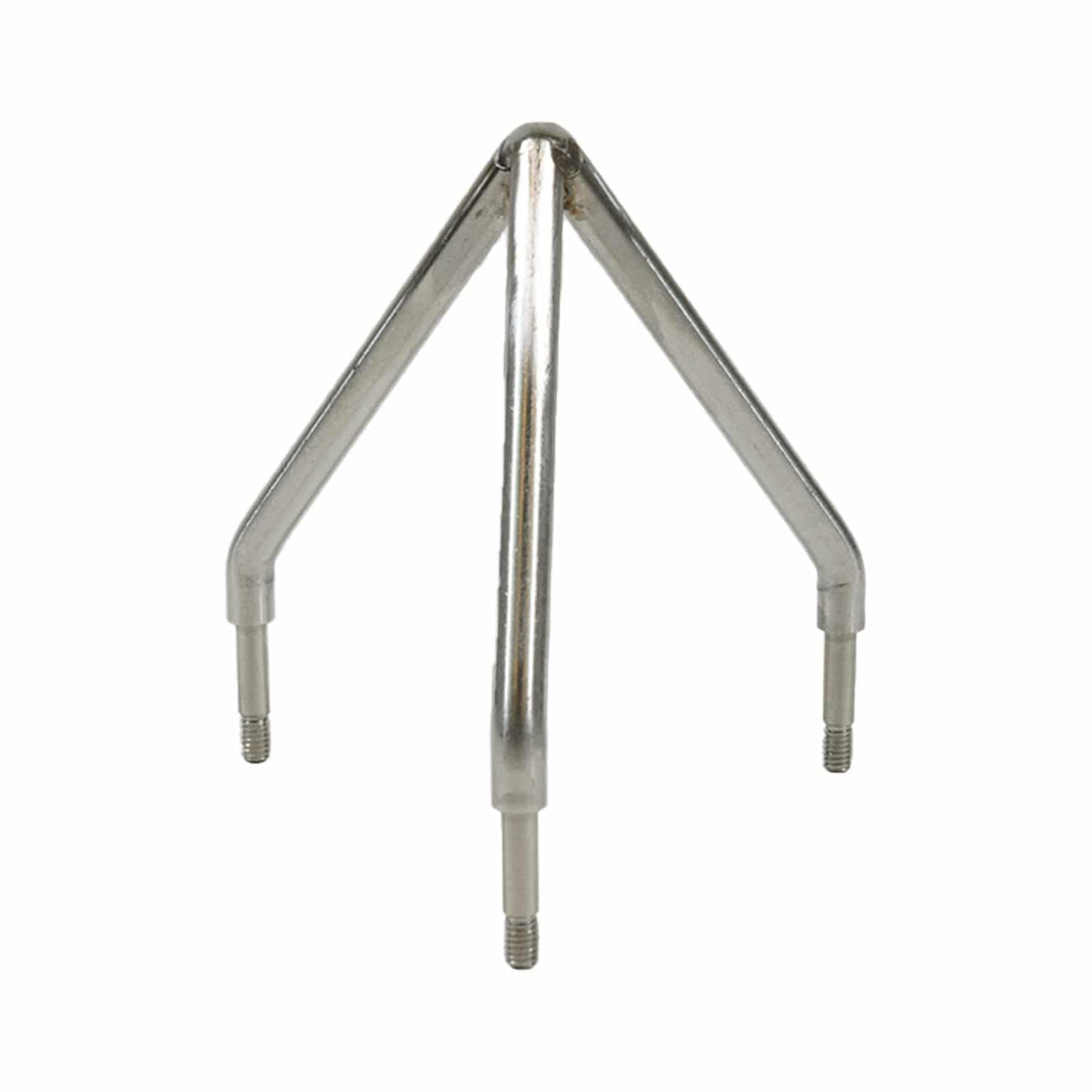 XP Defragmenter stainless steel tool with three prongs for breaking compacted material in Batea gold pan