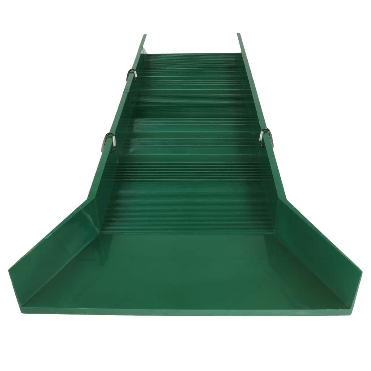 30" Lightweight Green Sluice Box with Shoulder Strap and 2 Carabineers