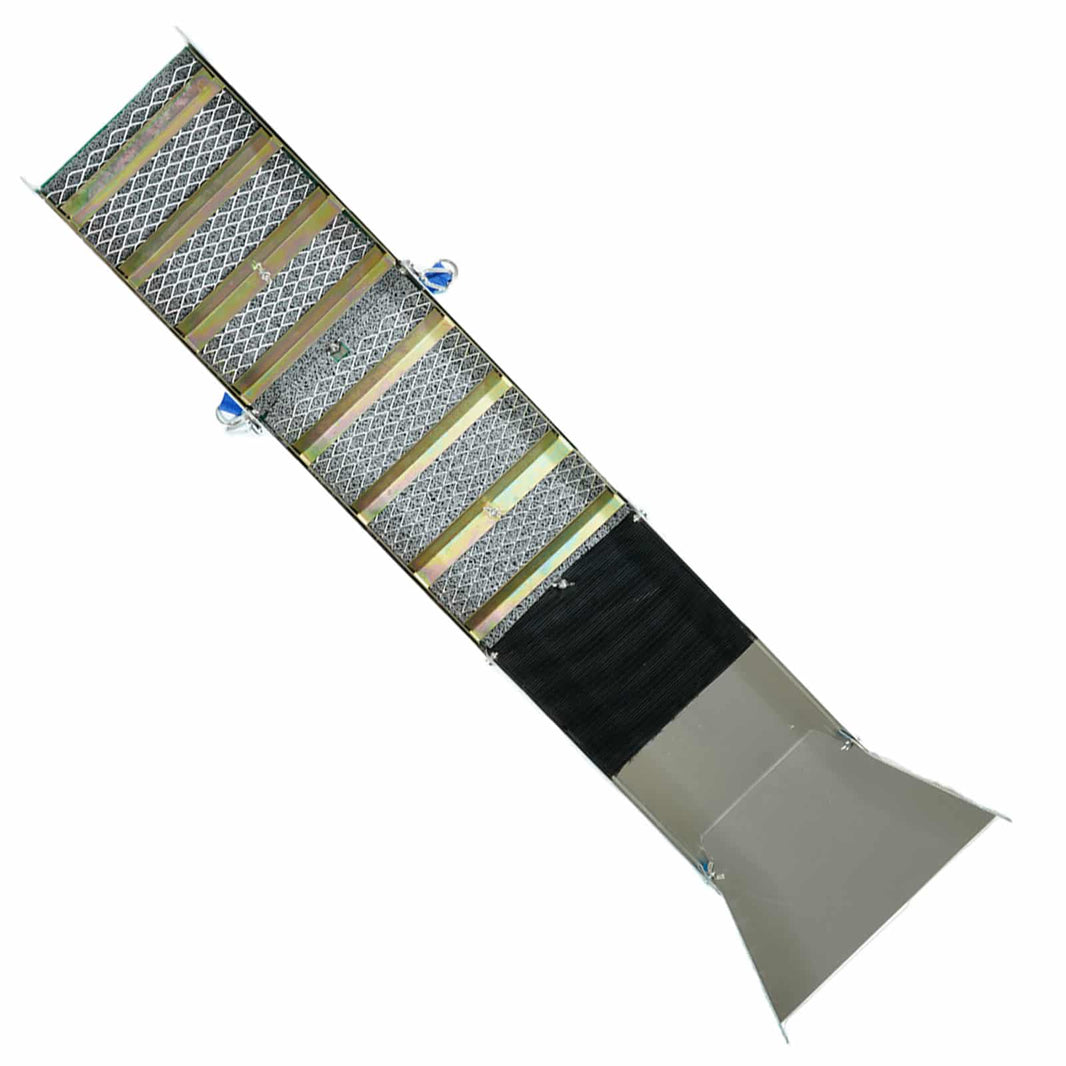 TerraX Folding Aluminum Sluice Box with Miner’s Moss & Carpet – Tool-Free Setup