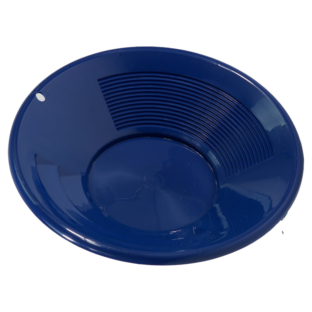 TerraX blue gold pan detail shot of shallow and deep riffle sections