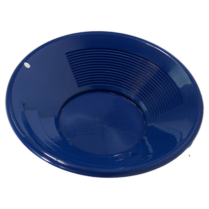 TerraX blue gold pan detail shot of shallow and deep riffle sections