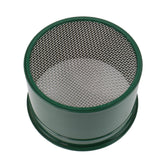 TerraX green plastic classifier showing stackable rim design and mesh detail
