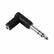 1/4 inch to 3.5mm right angle headphone adapter for metal detectors showing connector details