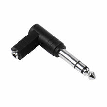 1/4" Stereo Male to 3.5mm Stereo Female Right Angle Headphone Adapter