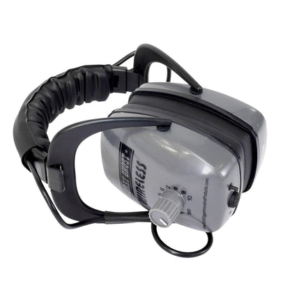 Gray Ghost headphones transmitter unit with charging port and power button