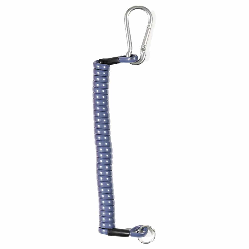 Dan's slate blue pinpointer lanyard showing quality construction