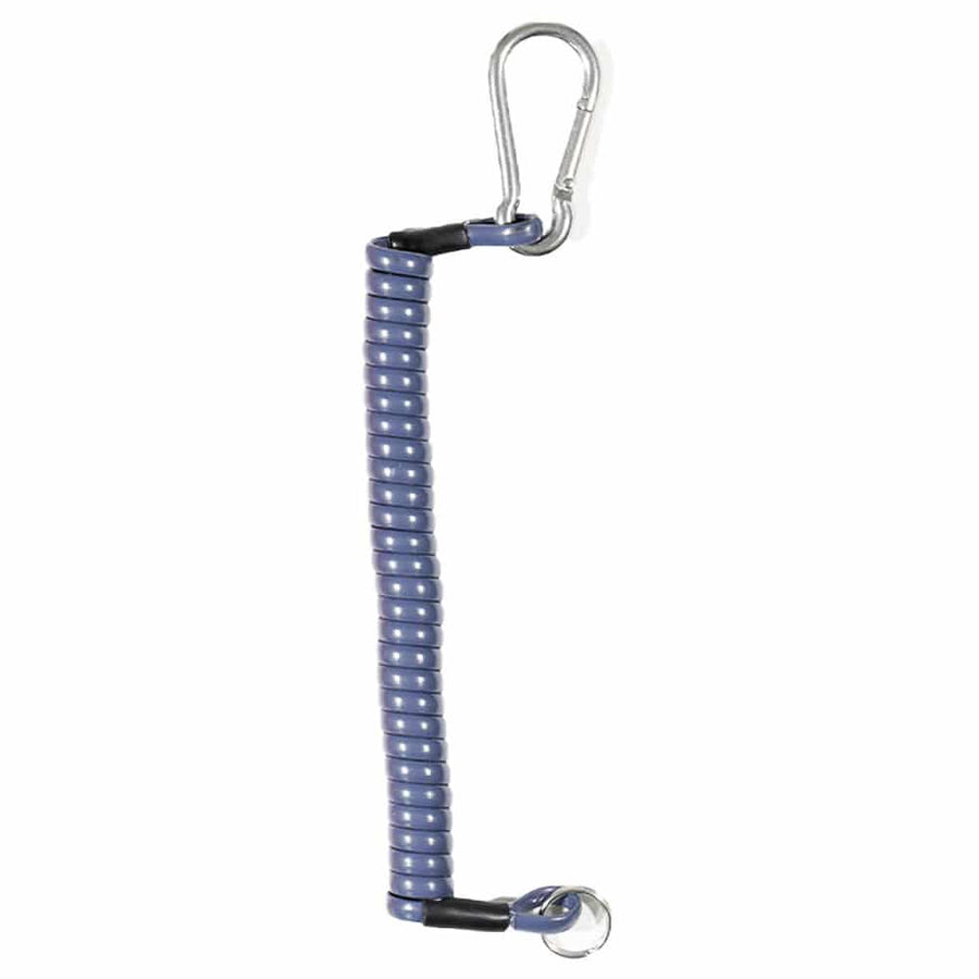 Dan's slate blue pinpointer lanyard showing quality construction