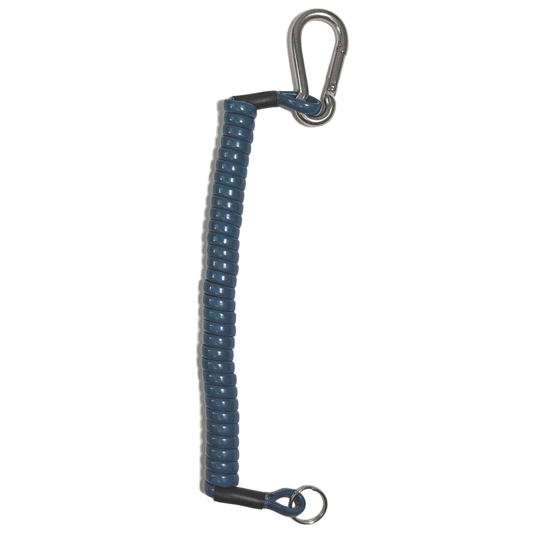 Dan's seafoam blue pinpointer lanyard with durable hardware and strap