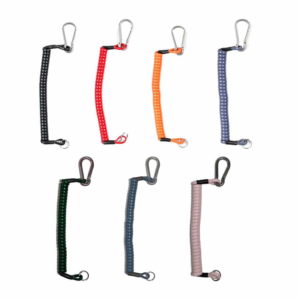 Dan's lanyards collection showing all available colors for pinpointer attachment