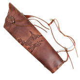 Serious Archery Whitetail Classic leather back quiver with backpack straps