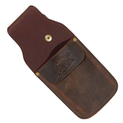 Bear Leather Pocket Quiver brown leather construction with compact belt-friendly design