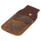 Bear Leather Pocket Quiver holding 6 arrows with secure belt attachment system