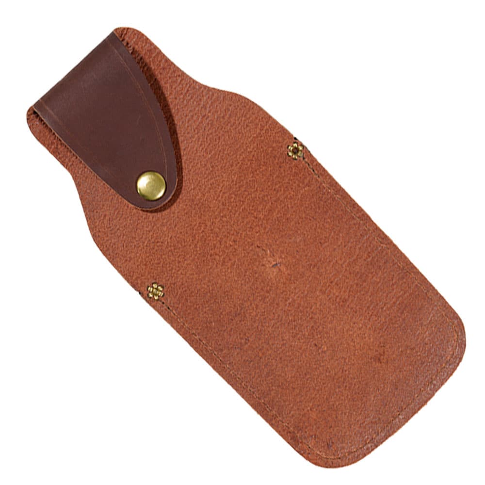 Bear Leather Pocket Quiver close-up showing genuine leather stitching and craftsmanship details