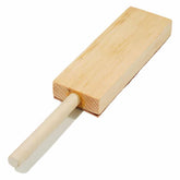 Leather strop with wood base demonstrating ergonomic grip design