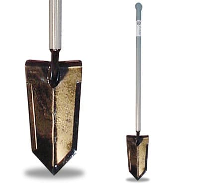 Lesche Sampson Pro-Series shovel with ball handle, aircraft-grade steel construction, 31-inch length