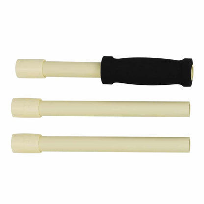 A side view of the three piece handle of the Falcon Gold Tracker MD20. 